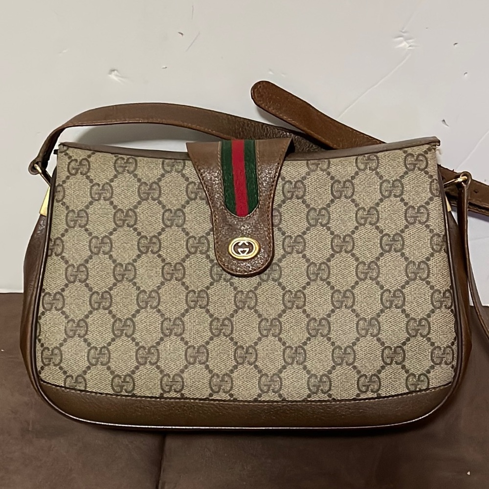 Gucci Shoulder Bag  Browns PVC - Picture 3 of 12